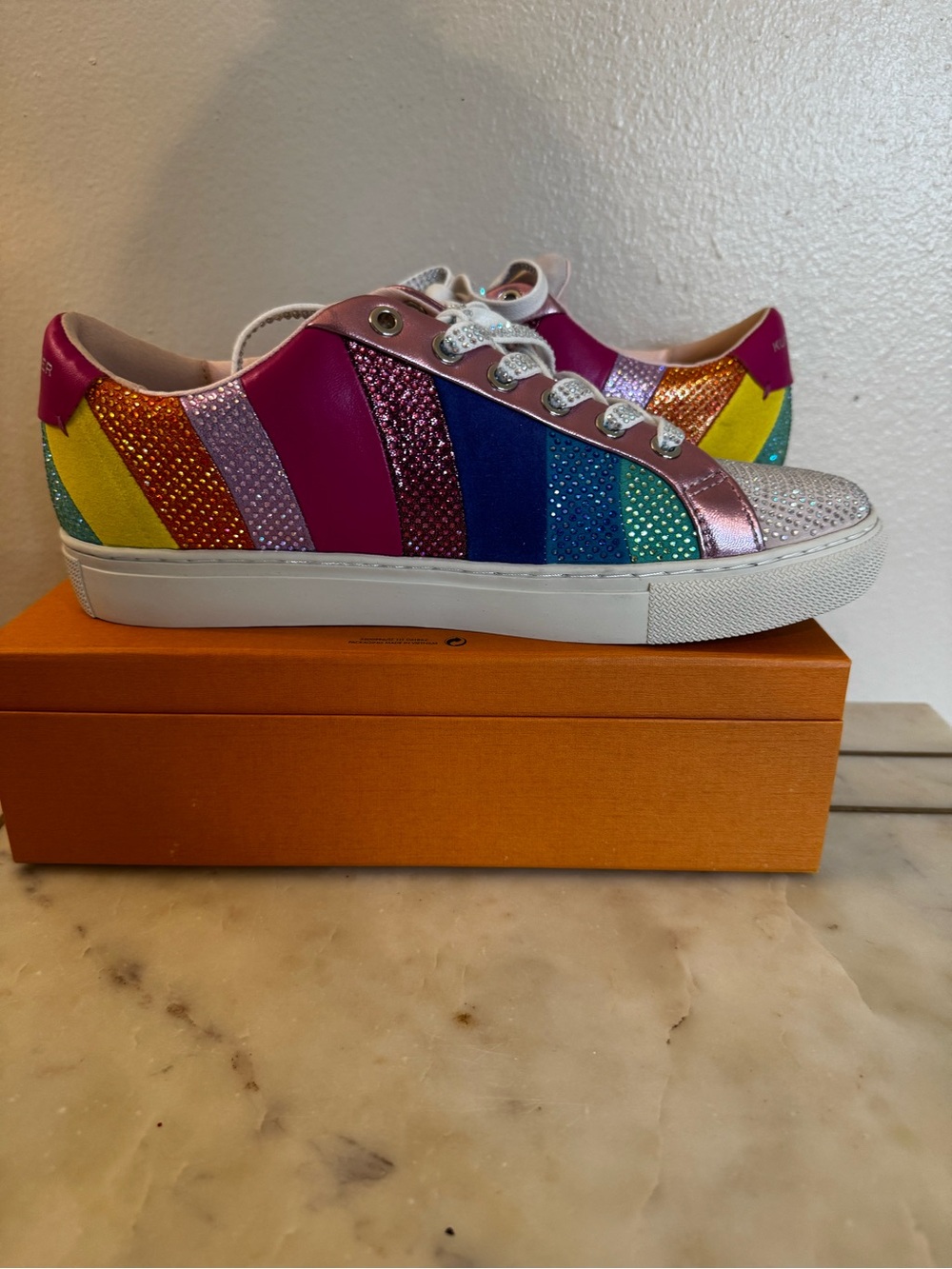 Kurt Geiger Rainbow Bling Lane Sneakers - EUC - Picture 10 of 13